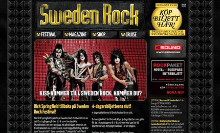 Swedenrock Festival, webplats producerad 2012.